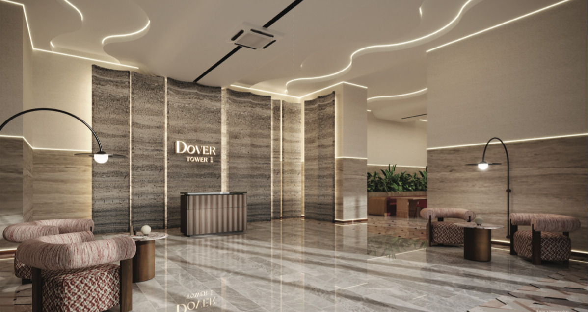 Dover Tower 1 resident lobby — artist's impression