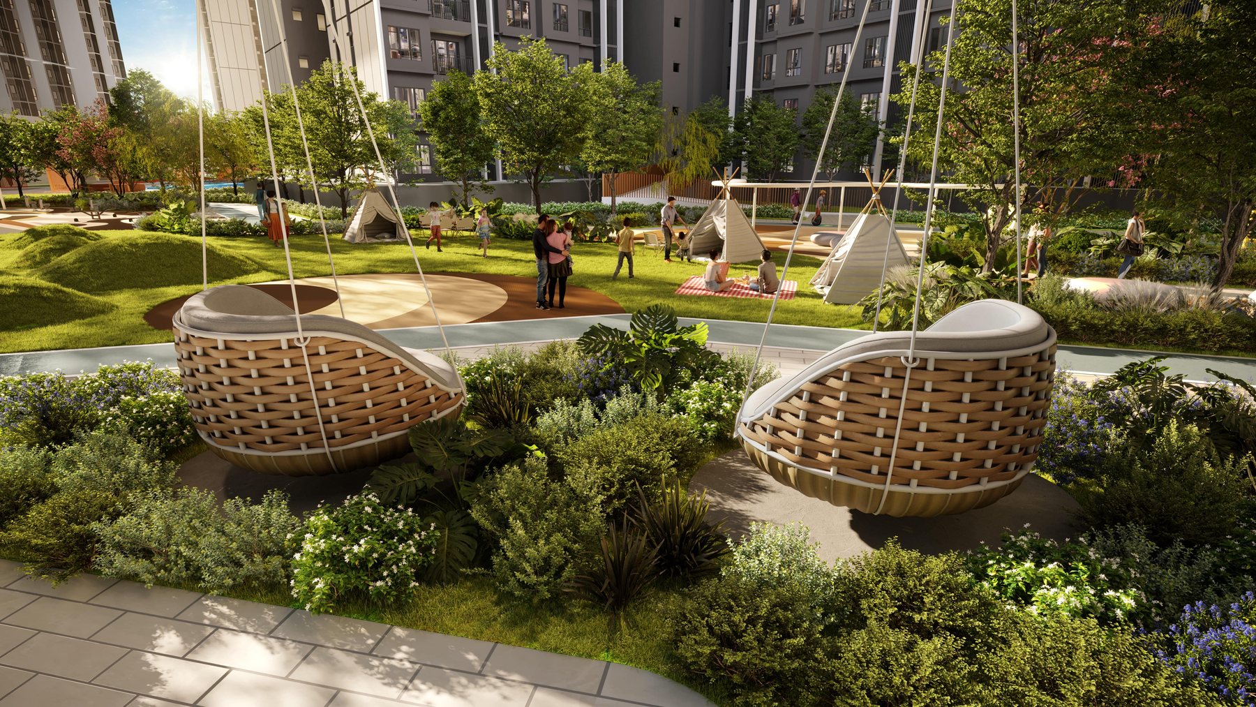 Family Lawn at Causewayz Square — artist's impression